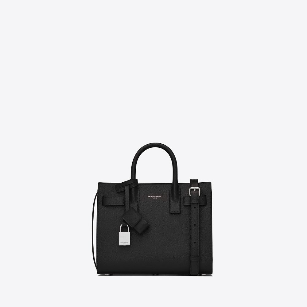 SAC DE JOUR NANO IN GRAIN DE POUDRE EMBOSSED LEATHER